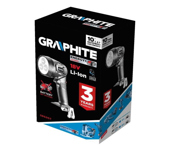TORCIA A BATTERIA GRAPHITE 18V Li-Ion
